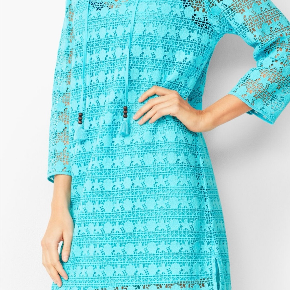 Talbots Aqua Lace Swim Cover-Up
